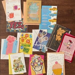 12 American Greetings assorted family birthday cards